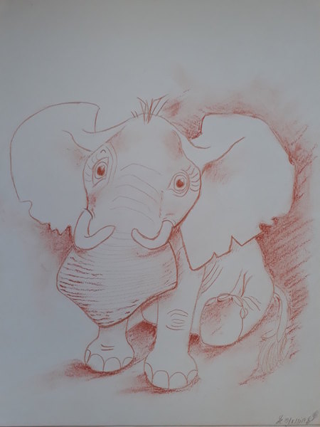 M&eacute;lanie 2017 crayons sanguine